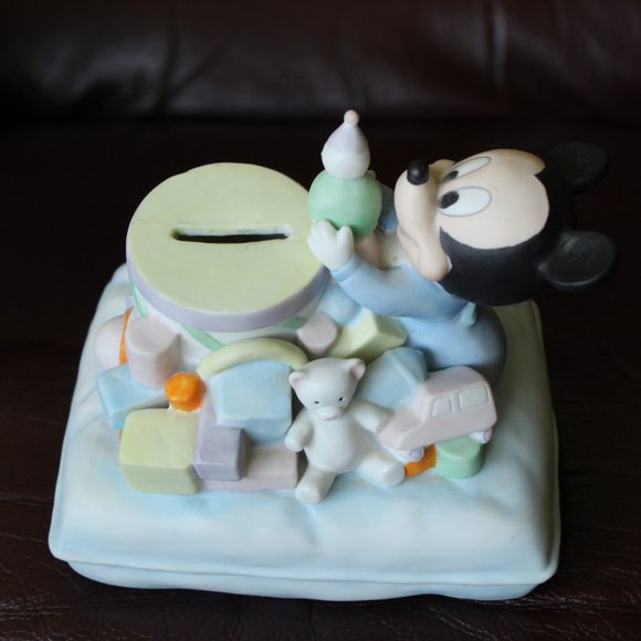 Disney Other Vintage Disney Baby Mickey Mouse Money Bank Ceramic